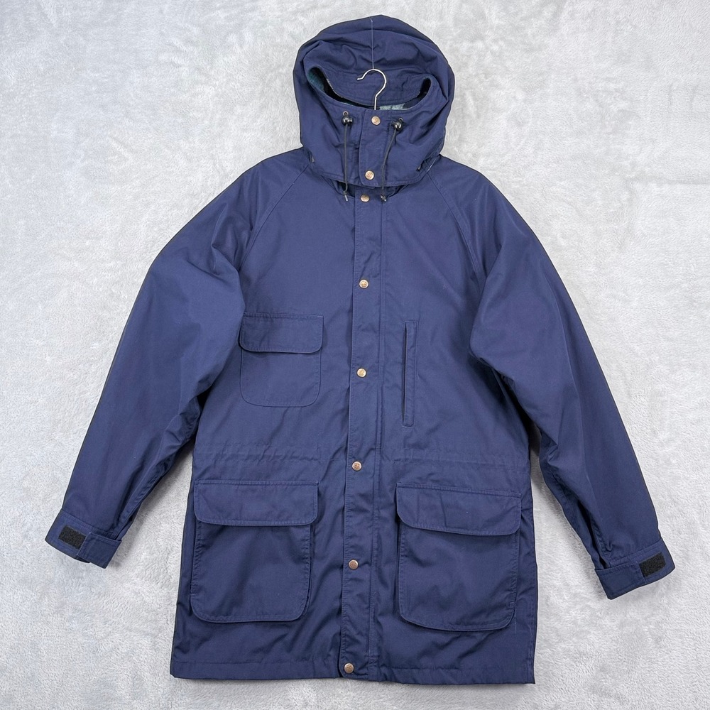 Eddie Bauer Mountain Parka Jacket Mens Large Tall Wool Lined Hooded Vintage Zip